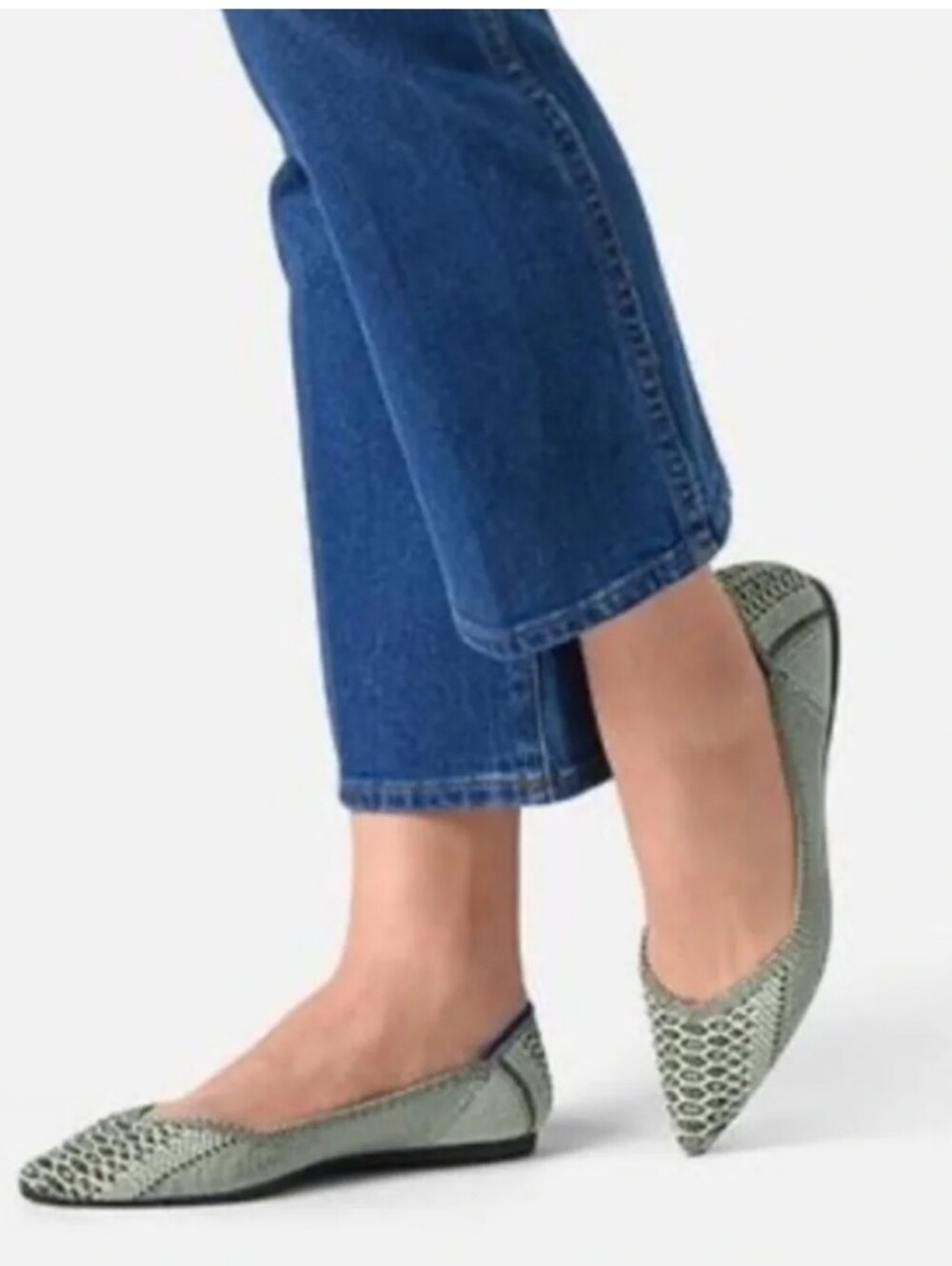 Rothy's Pistachio Python pointed-toe flats - Picture 6 of 6